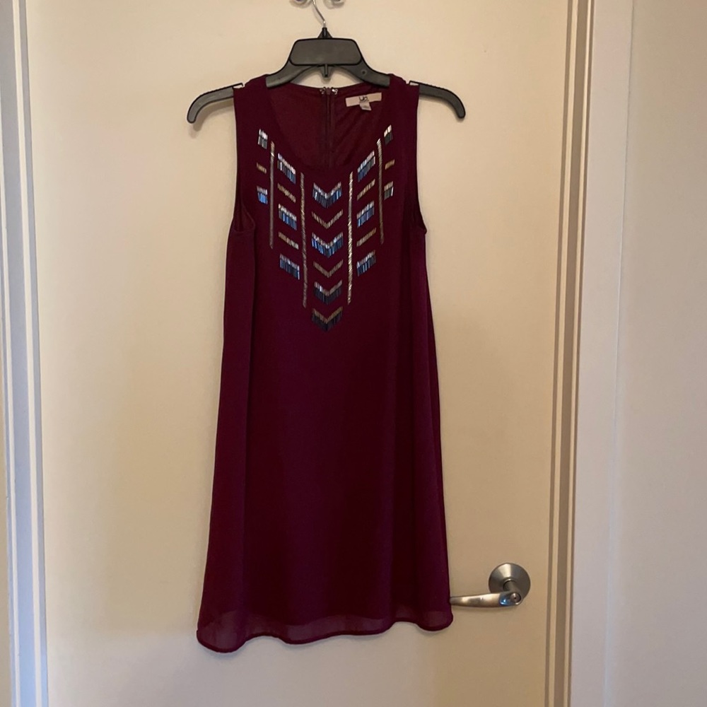 Size Small Maroon Beaded Dress